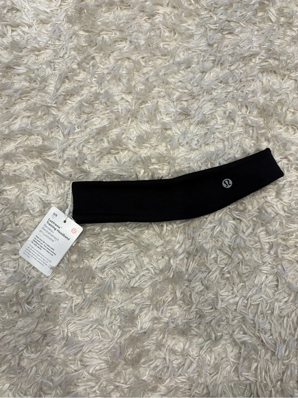 lululemon athletica Luxtreme Training Black Stretch Headband Logo